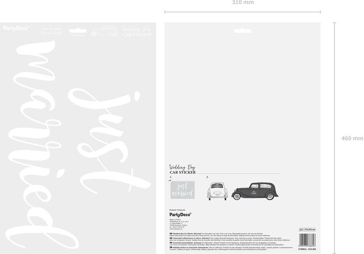 Actual product image Partydeco Car sticker Just Married
