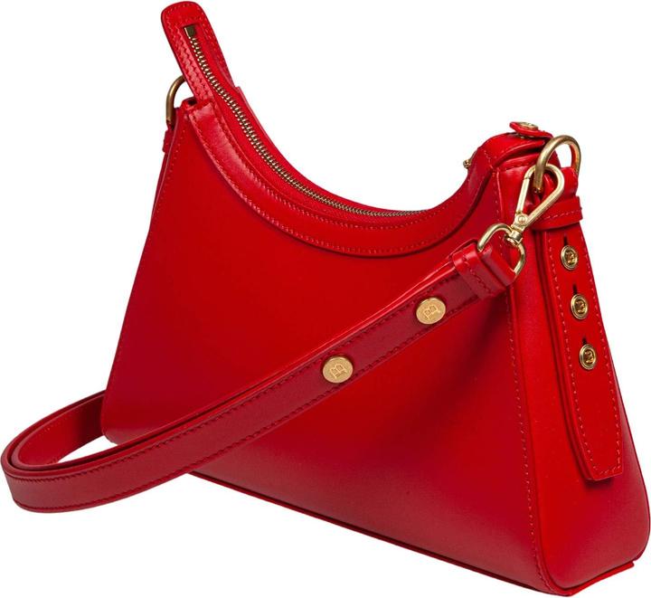 Actual product image Balmain b-buzz hobo leather shoulder bag red color