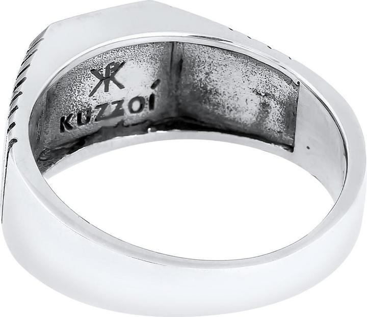 Immagine prodotto Kuzzoi Anello Uomo Signet Ring Sodalite Quadrato Argento 925 (60, 925 Argento)