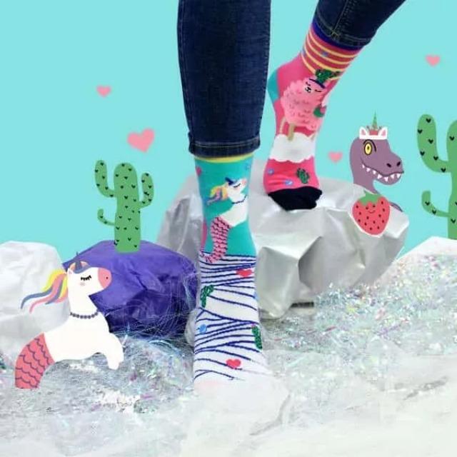 Produktbild United Oddsocks Llama V Unicorn (3er Pack, 37 - 42)