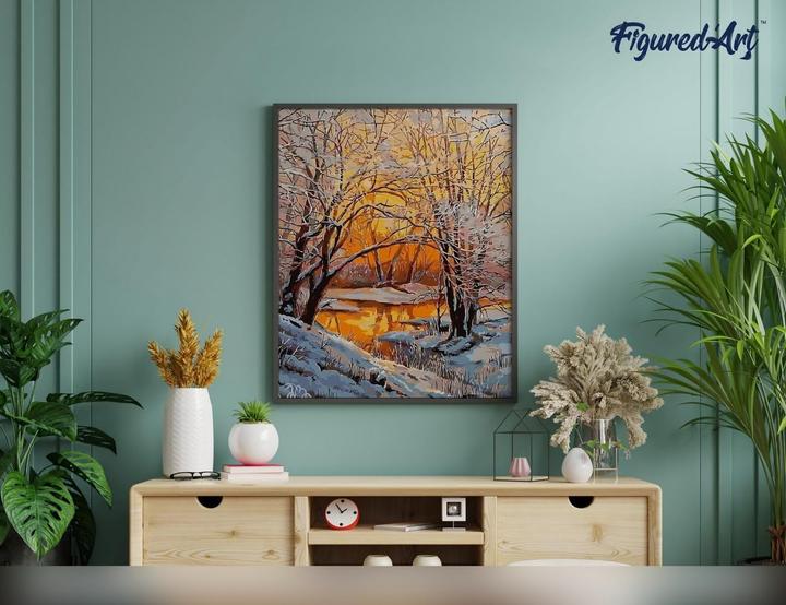 Immagine prodotto Figured'Art Dipingere con i numeri - Alberi in inverno