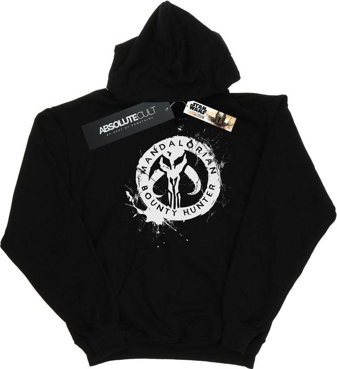 Produktbild Star Wars The Mandalorian Bounty Hunter Splatter Skull Kapuzenpullover (S)