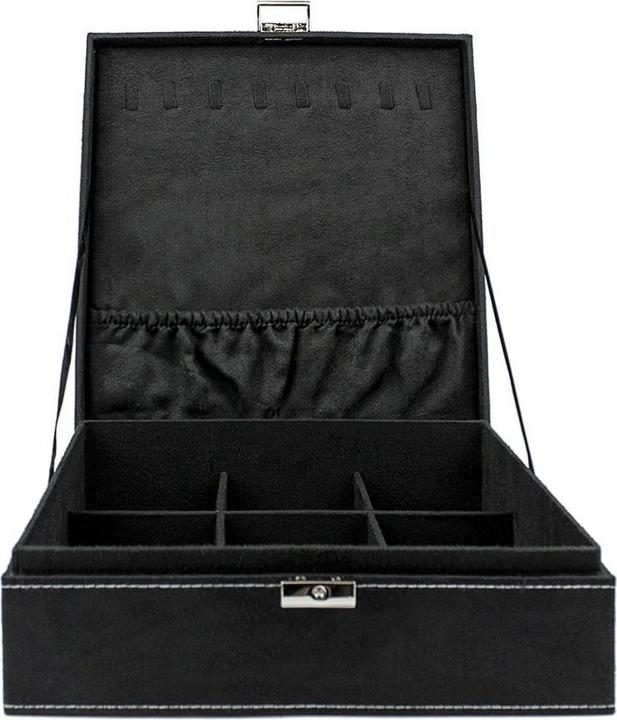 Immagine prodotto JTI Portagioie, pelle scamosciata - nero, 26 x 26 cm