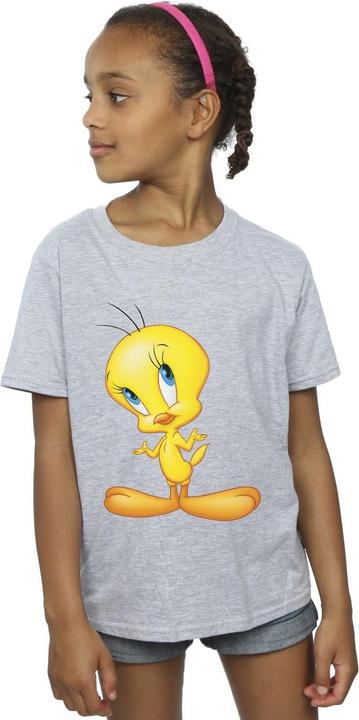 Actual product image Looney Tunes Girls Tweety Standing Cotton T-Shirt (128)