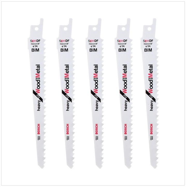 Immagine prodotto Bosch Professional Zubehör PRO Demolizione finestre S611DF foglio, 1,25 x 19 x 150 mm, 5 pezzi.