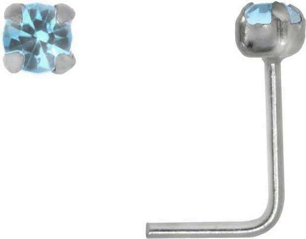 Bijouteria Nasenpiercing (Silber 925, Kristall)