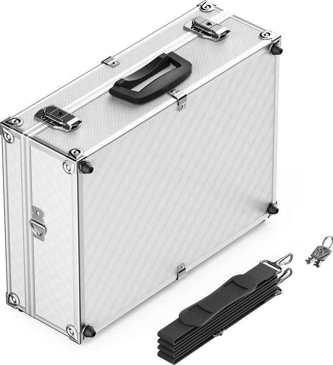 Immagine prodotto Wiltec Valigia universale in alluminio 46x33x15,2cm Valigia portautensili in schiuma per il trasporto