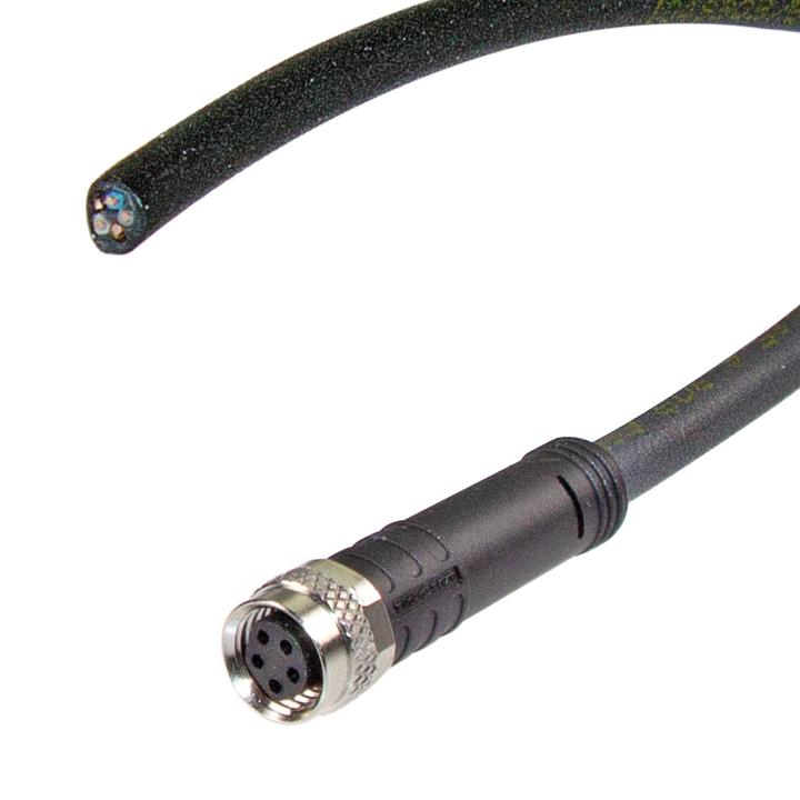 Led2work Anschlusszubehör Sensor Kabel 2m PUR M8 Sensorbuchse 5-polig/offene Leitungsenden 24V DC
