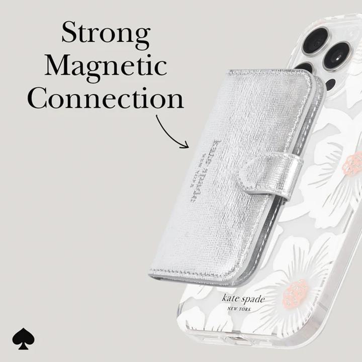 Produktbild Kate Spade Morgan MagSafe Wallet – Magnetische Geldbörse (Metallic Silver)