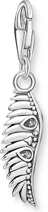 Produktbild Thomas Sabo Charm-Anhänger Phönix Feder mit Blauen Steinen Silber (925er Silber)
