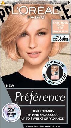 Produktbild L'Oréal Paris L'Oreal Preference Vivids Hair Dye 9.023 Light Rose Gold (9.023 Light Rose Gold)