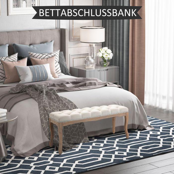 Actual product image Swisshandel24 Upholstered bench bench chest bench shoe bench vintage bed bench bedroom living room hallway (110 cm)