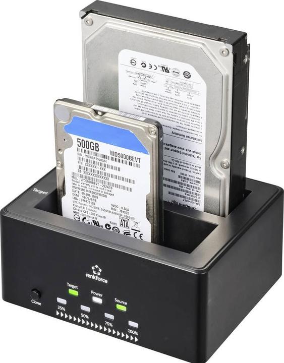 Produktbild Renkforce RF-5576396 USB 3.2 Gen 1 (USB 3.0) SATA Festplatten-Dockingstation mit Clone-Funktion