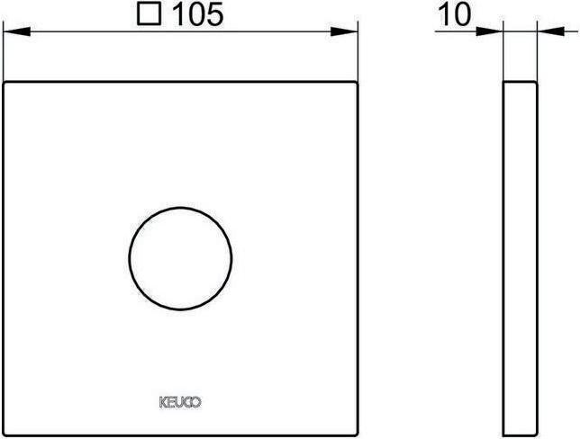 Image du produit Keuco Rosace murale IXMO pour raccords G 1/2 pouce sw ma