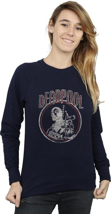Actual product image Womens/Ladies Deadpool Vintage Circle Sweatshirt (S)
