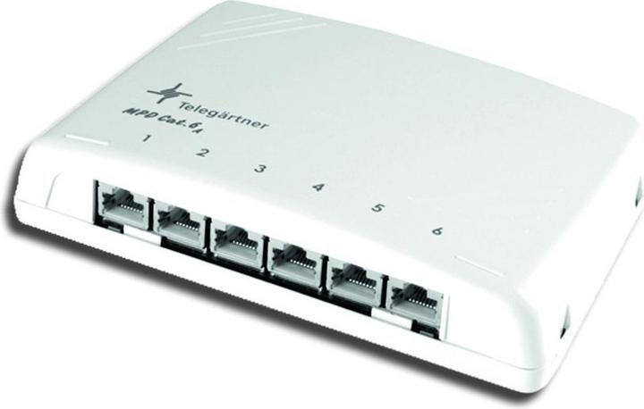 Actual product image Telegärtner Network Patch Panel Mini Distributor 6 Port Cat.6