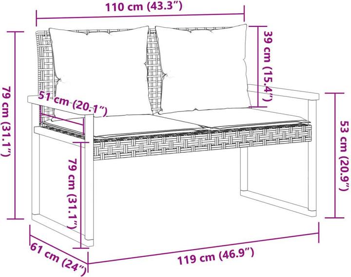Produktbild VidaXL 10-tlg. Garten-Lounge-Set mit Kissen