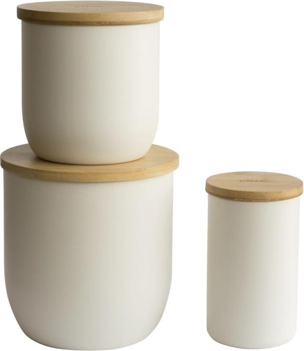 Image du produit Pebbly Boîte à biscuits en métal blanche 2300ml/15x15x15.5 cm (2.30 l)