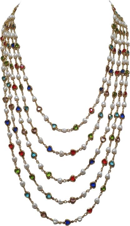 Actual product image L'Officiel Collana cinque fili multicolore