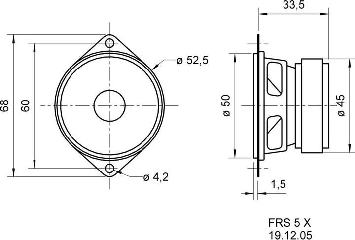 Actual product image Visaton Full range loudspeaker FRS 5 X 8 Ohm