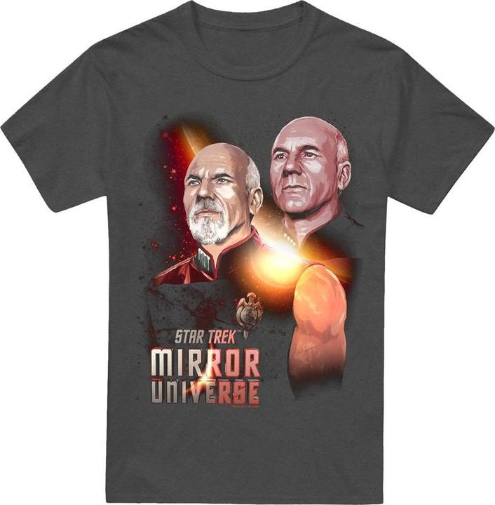 Actual product image Unisex Adult Mirror Jean-Luc Picard T-Shirt (M)