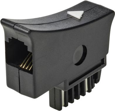 Image du produit Renkforce Adaptateur téléphonique (analogique) (1x TST mâle - 1x RJ11 mâle 6p4c) Noir