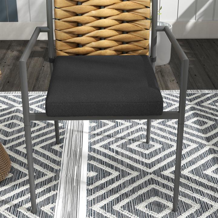 Actual product image Outsunny Stackable garden chairs with cushions