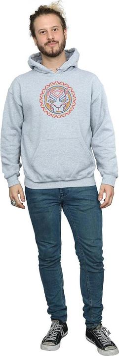 Actual product image Mens Black Panther Tribal Panther Icon Hoodie (XXL)
