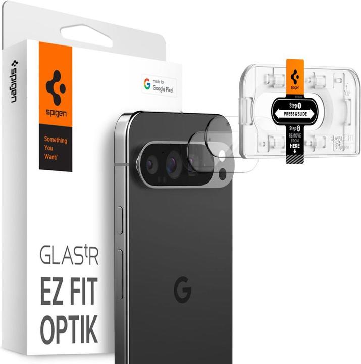 Immagine prodotto Spigen Proteggi fotocamera in vetro temperato EZ Fit Google Pixel 9 Pro 2-Pack (2 Pezzo/i, Google Pixel 9 Pro)