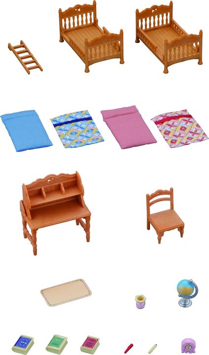 Actual product image Sylvanian Families Children's room with bunk bed
