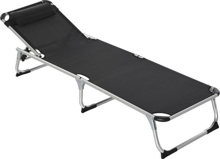 Image du produit Outsunny Chaise longue de jardin réglable en 5 positions (80 cm)