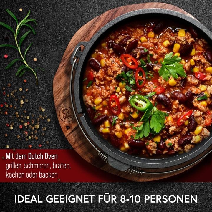 Actual product image Gusskönig Dutch Oven Set with stainless steel trivet