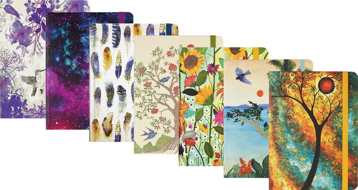 Image du produit Carnet Midi aquarelle-plume (262094) (À rayures, Couverture rigide)
