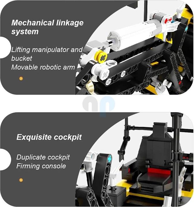 Immagine prodotto HappyBuild 22006 - Piccolo escavatore (RC) (1718 pezzi)