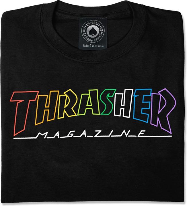 Actual product image Thrasher Outlined Rainbow Mag T-Shirt (S)