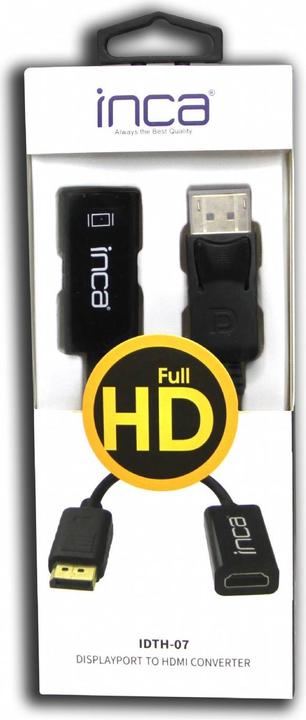 Produktbild Inca Adapter DisplayPort IDPH-07 1.4 > HDMI, 4K, 0.2m retail (20 cm)
