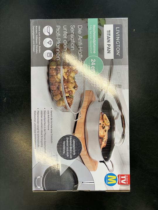 Immagine prodotto Livington Titan Pan (26.50 cm, Padella per friggere, Acciaio inossidabile, Alluminio)