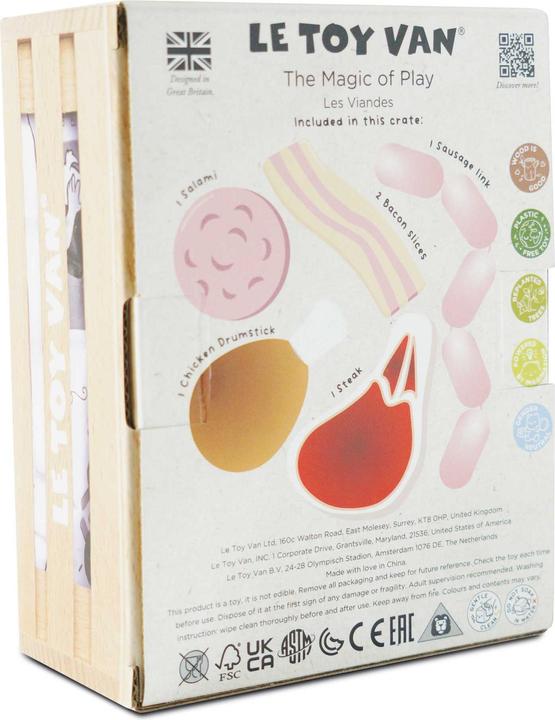 Actual product image Le Toy Van Meat & Sausage Box Market