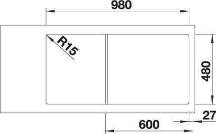 Actual product image Blanco Classimo XL 6 S-IF (48 cm, 50 cm)
