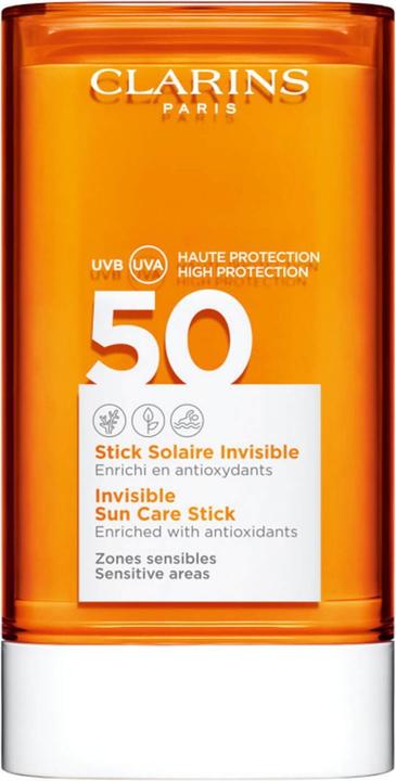 Clarins Stick solaire invisible (Stick solaire, Crème solaire visage, SPF 50, 69 g)