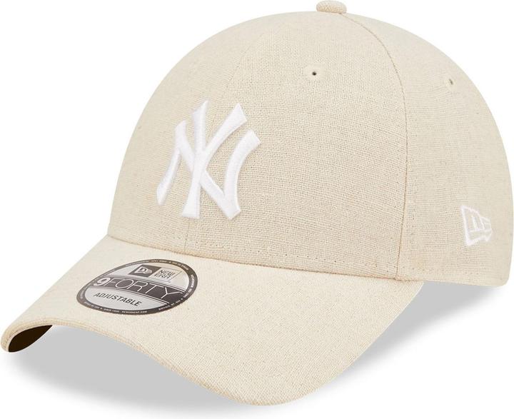 New Era 9Forty Strapback Cap - Leinen New York Yankees Beige (One Size)