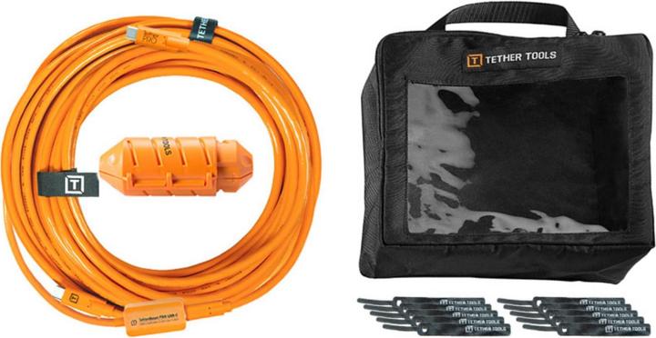 Actual product image Tether Tools USB-C 3.1 Kabel, USB-C / USB-C, 9.4m gerade zu gerade, 9.4 m, Orange (9.40 m, USB 3.1)