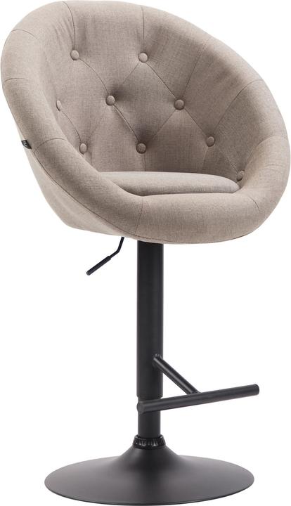 Image du produit Swisshandel24 Tabouret de bar London V2 tissu noir taupe