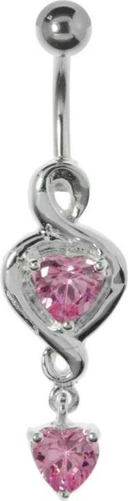 Actual product image Bijouteria Bellypiercing (Surgical steel 316L, Crystal, Silver 925)