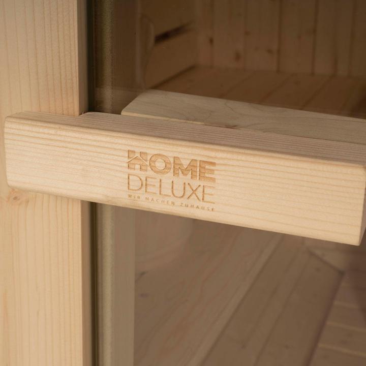 Image du produit Home Deluxe Sauna extérieur AQUILA L- 195 x 180 cm pour 4 personnes - Sauna avec poêle de 6kW