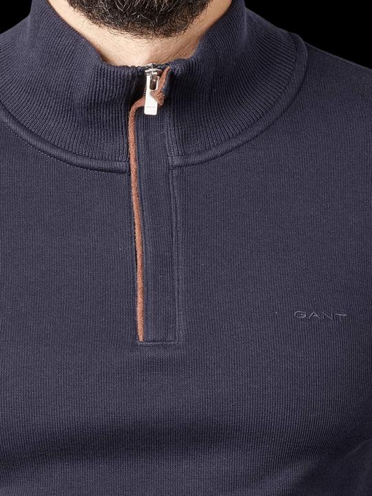 Image du produit GANT Sacker Rib Pullover Half Zip Evening Blue (XL)