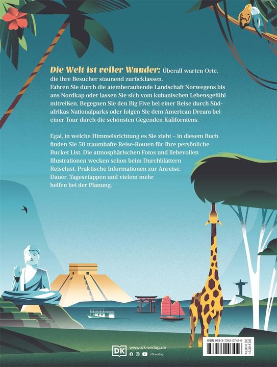 Immagine prodotto 50 unvergessliche Reisen, die man gemacht haben sollte (Tedesco, DK Verlag Viaggi, 2023)