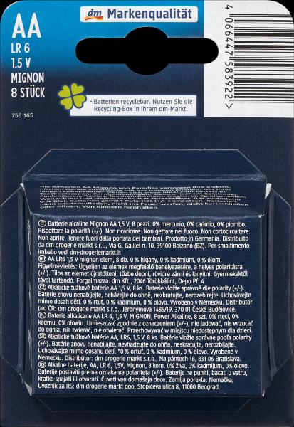 Actual product image Paradies Batteries Power Alkaline Mignon AA (8 pcs., AA)