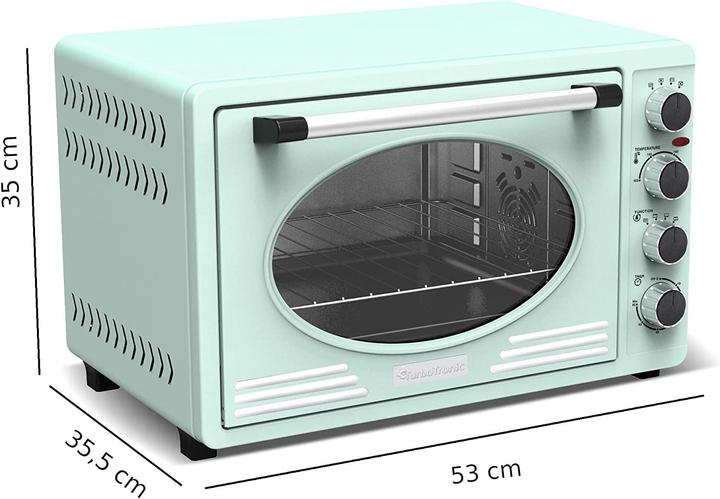 Actual product image TurboTronic By Z-Line Retro Mini Oven with convection 45L In Blue
