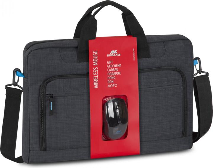 Rivacase 8058 black Laptop Bag 17.3 +wireless mou (17.30", Universal)